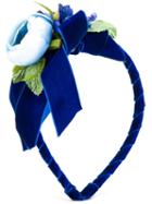 David Charles Kids - Floral Headband - Kids - Cotton - One Size, Blue