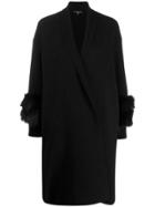 Antonelli Faux-fur Detail Cardi-coat - Black