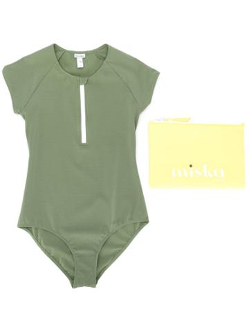 Miska Paris Teen Short Sleeve Swimsuit - Green