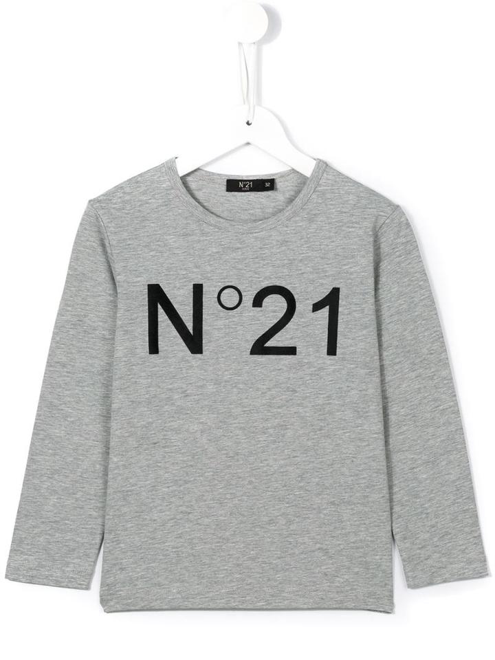 No21 Kids Logo Sweatshirt, Boy's, Size: 12 Yrs, Grey