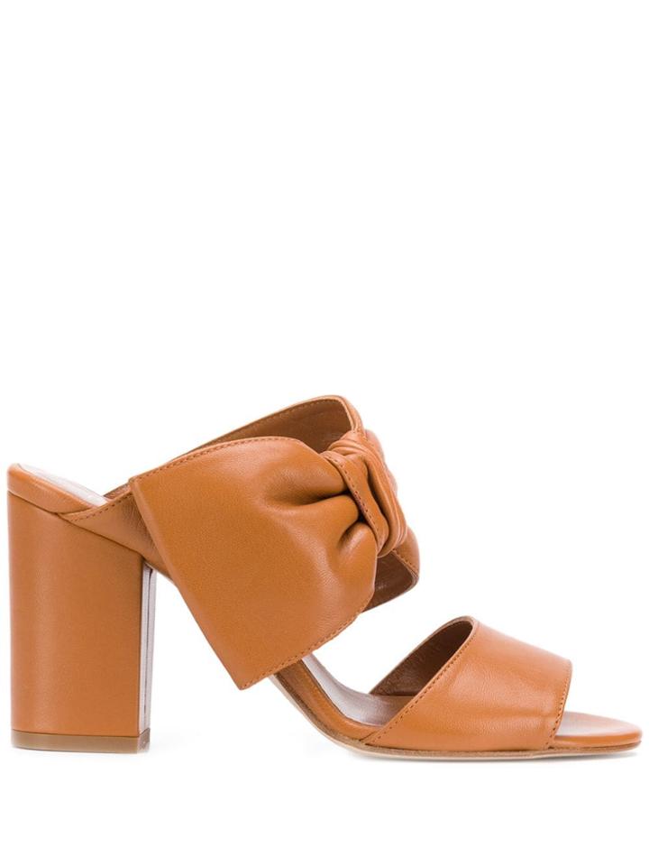 Paris Texas Bow-detail Sandals - Brown