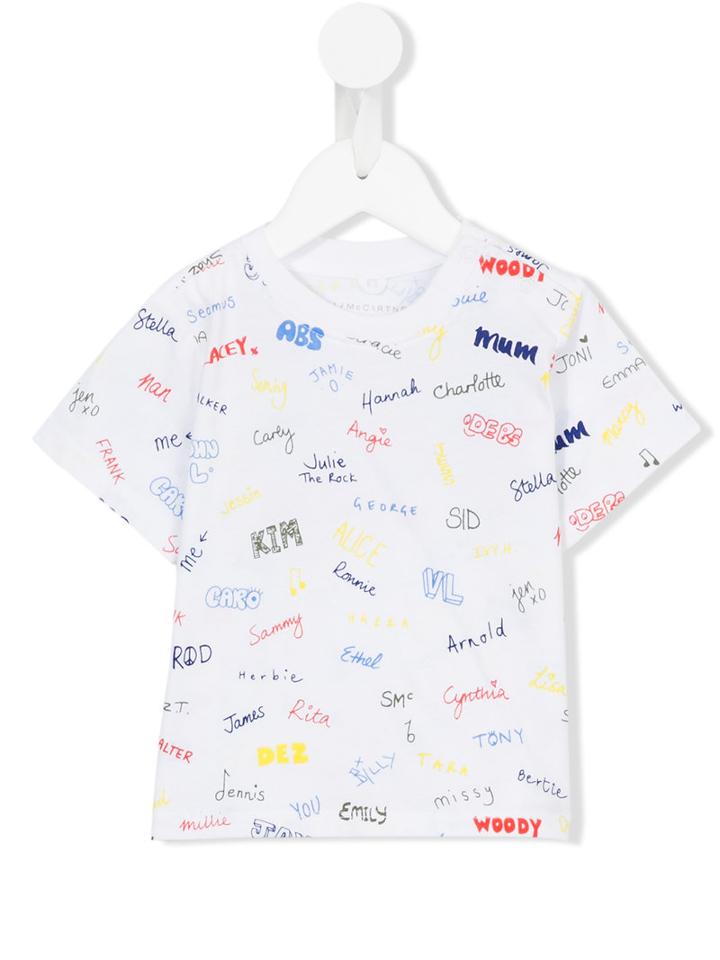 Stella Mccartney Kids - Names Print T-shirt - Kids - Cotton - 24 Mth, White