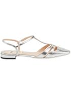 Fendi T-bar Ballerinas - Metallic