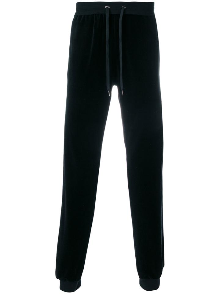 Versace Velvet Joggers - Black