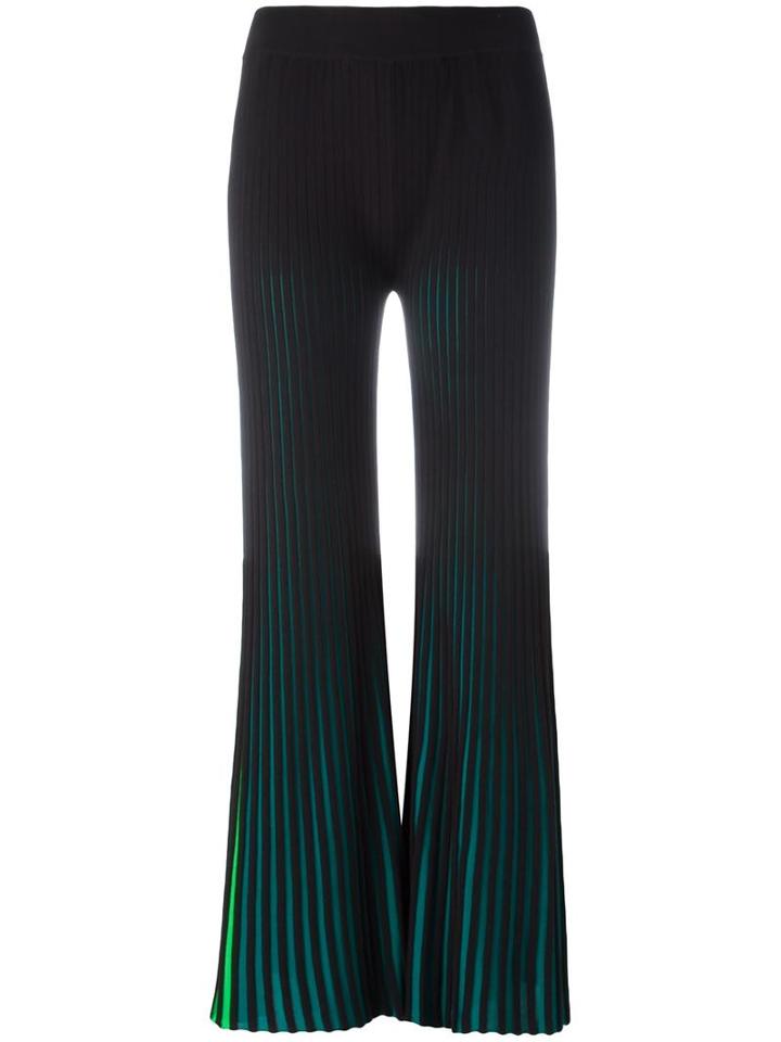 Kenzo Ribbed Flared Trousers, Women's, Size: Xs, Cotton/viscose