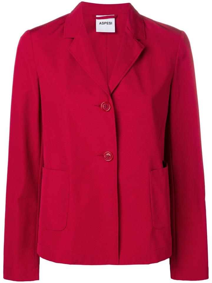 Aspesi Single-breasted Jacket - Red