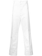 Maison Margiela High-waist Straight Leg Trousers - White