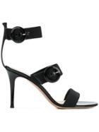 Gianvito Rossi Buckled Cross Strap Sandals - Black