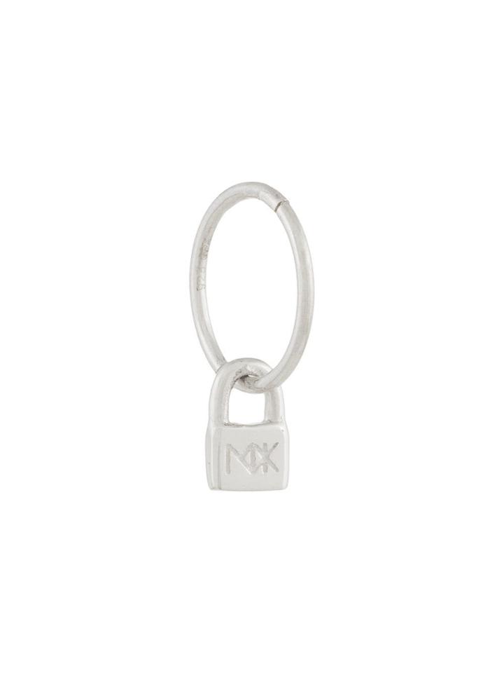 Meadowlark Micro Lock Hoop Earring - Metallic