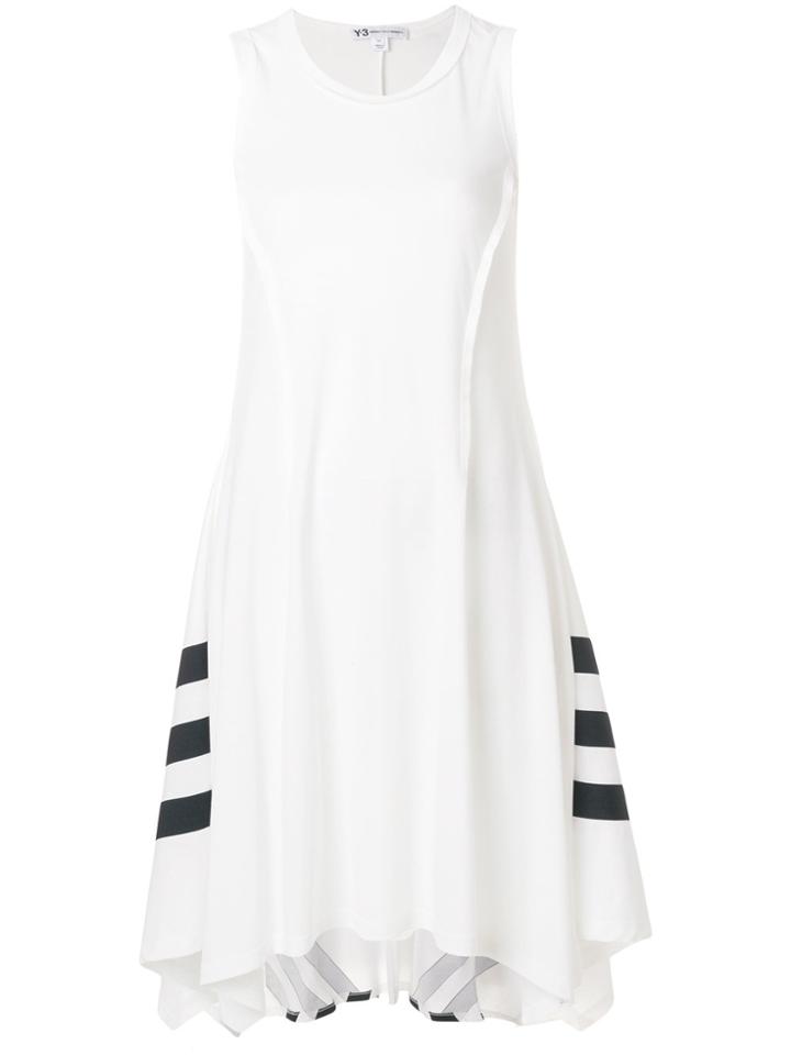 Y-3 Handkerchief Hem Sporty Dress - White