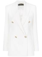 Versace Double-breasted Blazer Jacket - White