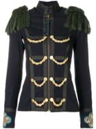 Mr & Mrs Italy Military Inspired Fitted Jacket - Blue
