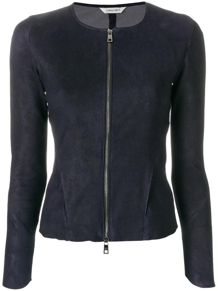 Giorgio Brato Cropped Tailored Jacket - Blue