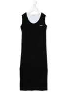 Dkny Kids - Layered Scoop Neck Dress - Kids - Elastodiene/viscose - 10 Yrs, Girl's, Black