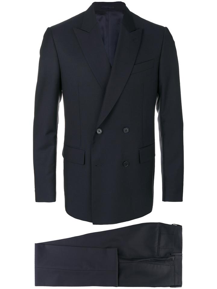 Versace Double Breasted Suit - Blue