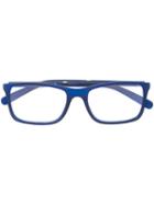 Dolce & Gabbana Rectangular Frame Glasses, Blue, Rubber