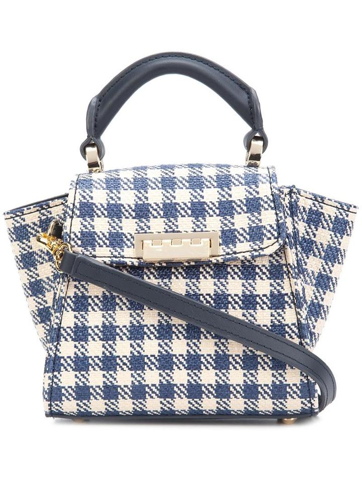 Zac Zac Posen Eartha Iconic Top Handle Mini, Blue, Calf Leather