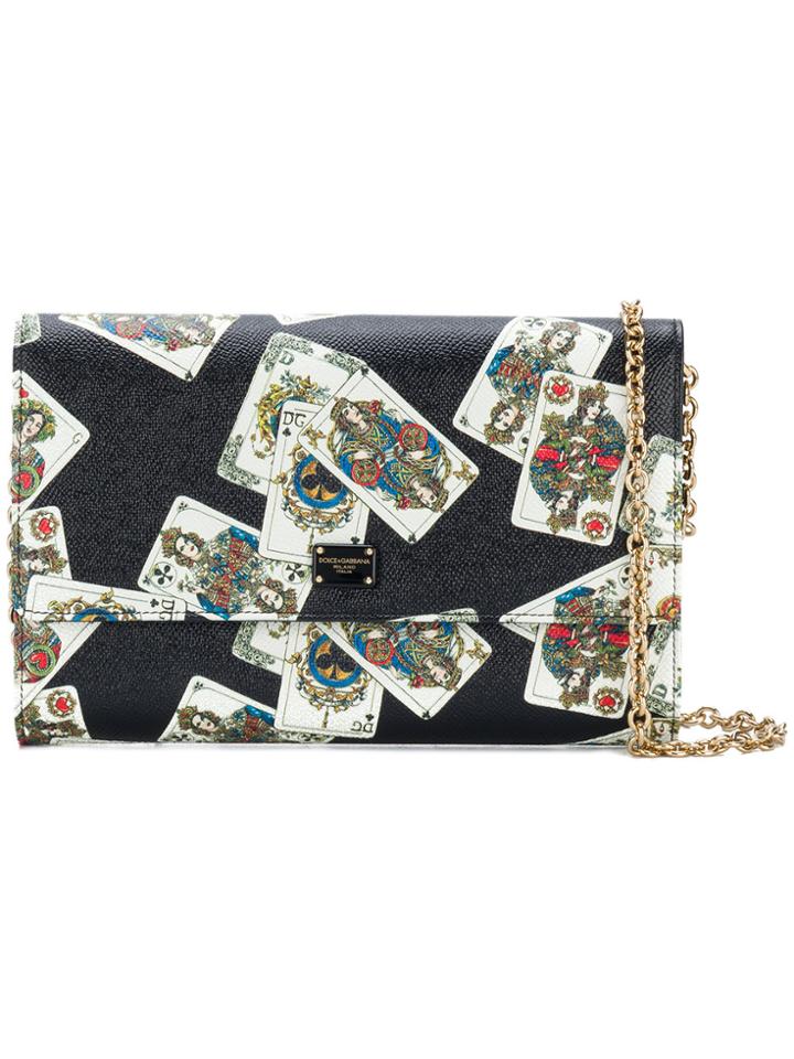 Dolce & Gabbana Queen Of Hearts Shoulder Bag - Black
