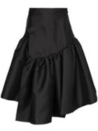 Shushu/tong High-waisted Asymmetric Midi-skirt - Black