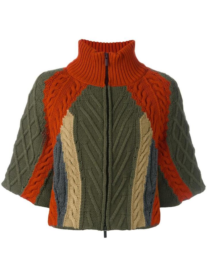 I'm Isola Marras Cropped Jacket, Women's, Size: Medium, Green, Acrylic/polyester/virgin Wool