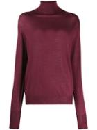 Ma'ry'ya Roll Neck Sweater - Red