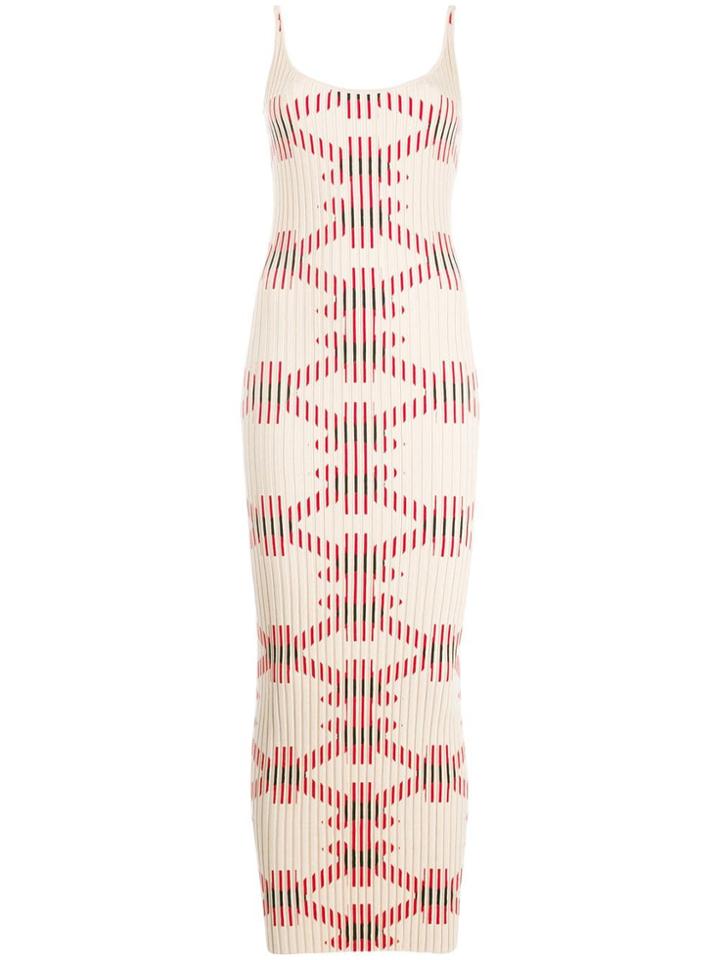 Paco Rabanne Aztec Midi Dress - Neutrals