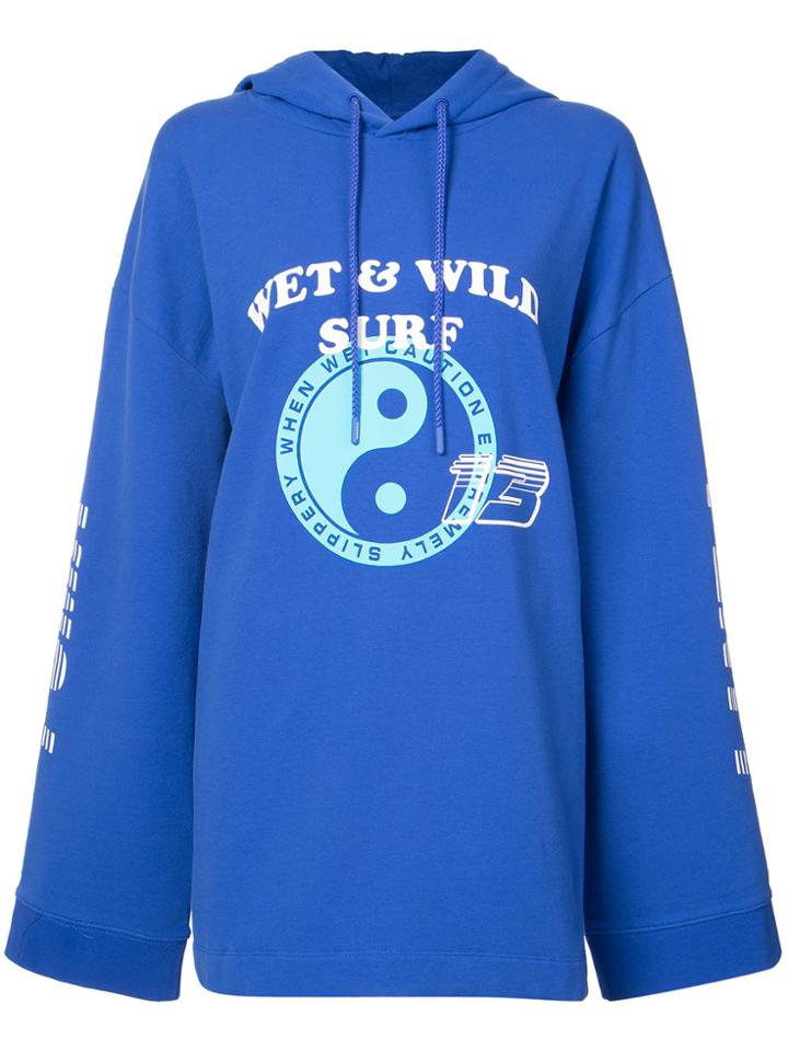 Fenty X Puma Long Sleeve Gathered Hoodie - Blue