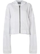 Haider Ackermann - Oversized Zip Hoodie - Women - Cotton - S, Grey, Cotton