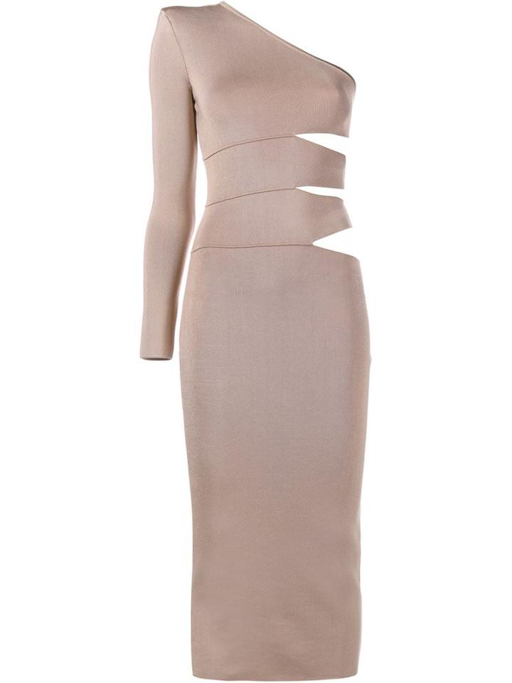 Balmain Cut-out One Shoulder Midi Dress