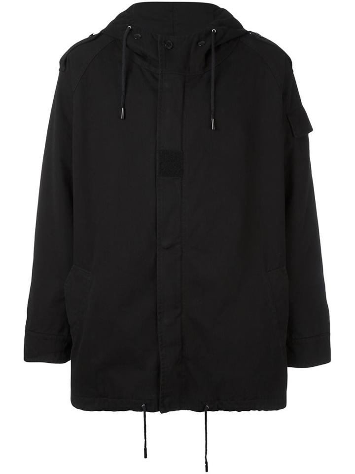 Saint Laurent Military Parka, Men's, Size: 50, Black, Cotton/polyester