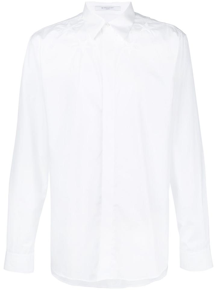 Givenchy Star Embroidered Formal Shirt - White