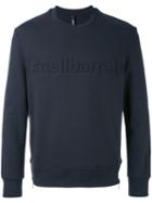 Neil Barrett - Stripe Hem Sweatshirt - Men - Cotton - M, Blue, Cotton