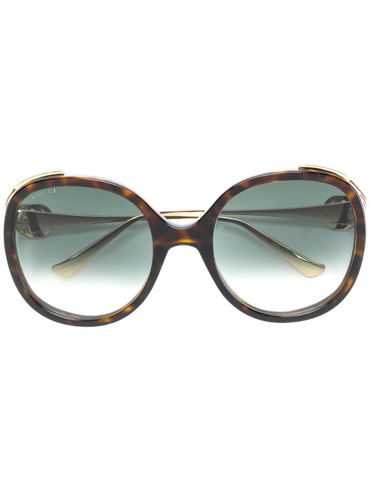 Gucci Eyewear Oversized Round-frame Sunglasses - Brown