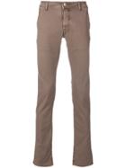 Jacob Cohen Denim-style Straight Leg Trousers - Brown