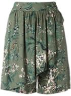 Steffen Schraut Floral Print Shorts, Women's, Size: 36, Green, Viscose