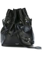 Rochas Bucket Drawstring Shoulder Bag - Black