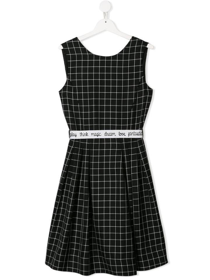 Fendi Kids Teen Check Dress - Black