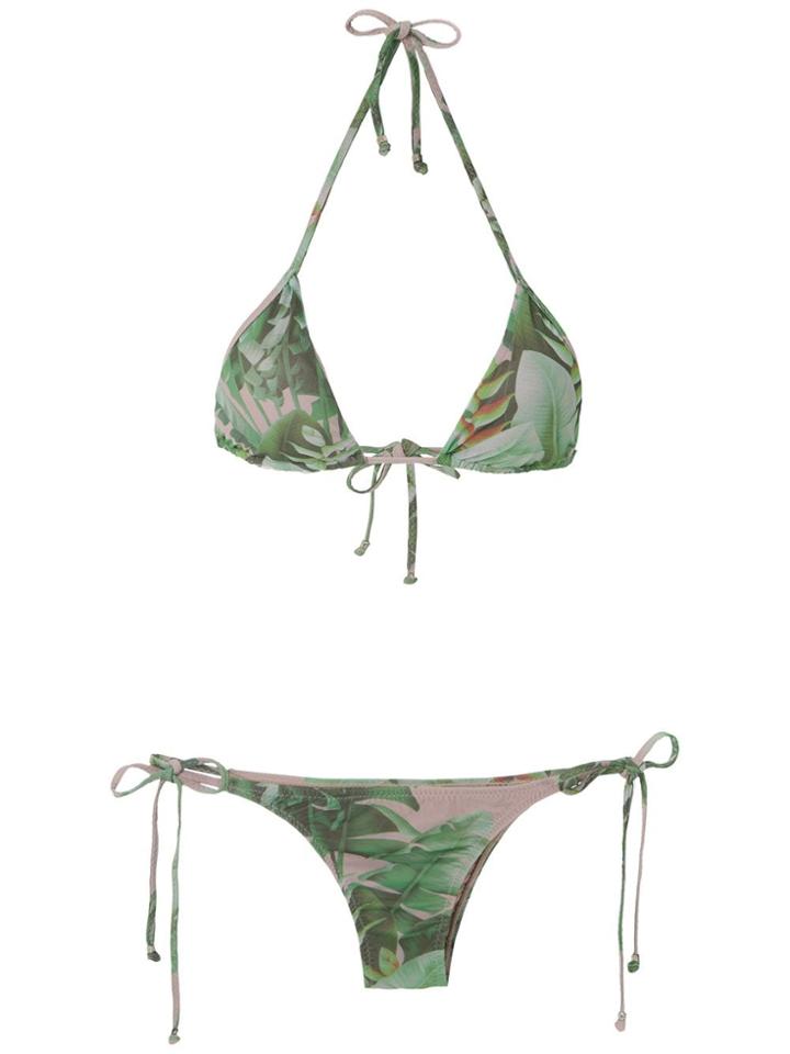 Amir Slama Triangle Bikini Set - Green