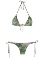 Amir Slama Triangle Bikini Set - Green