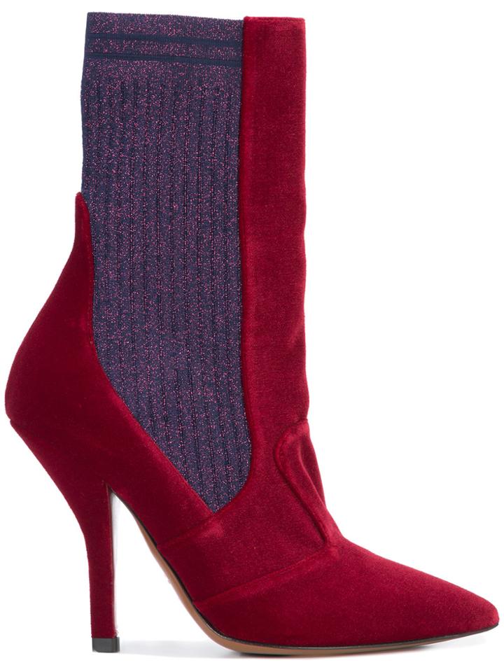 Fendi Rockoko Boots - Red