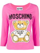 Moschino Teddy Bear Patch T-shirt - Pink