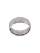 Nialaya Jewelry Geometric Faceted Ring - Grey