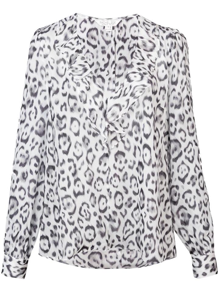 Rachel Zoe Leopard Print Blouse - White