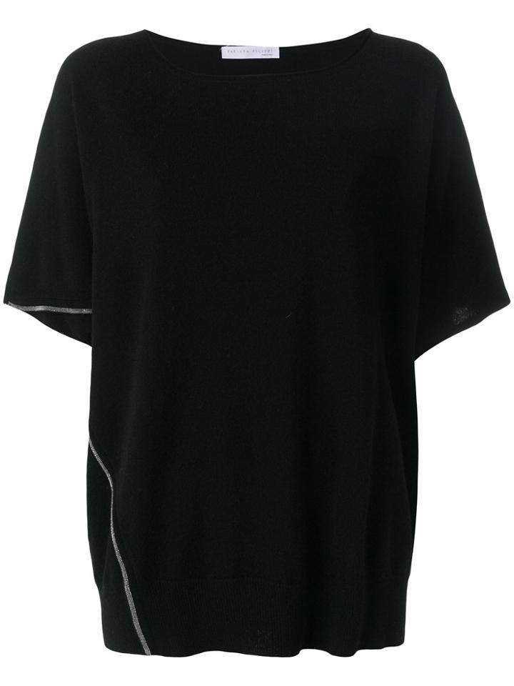 Fabiana Filippi Flared Knitted Top - Black