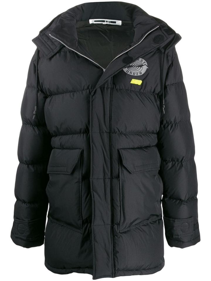 Mcq Alexander Mcqueen Padded Hooded Coat - Black