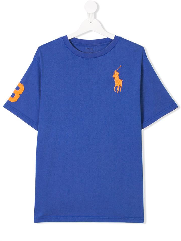 Ralph Lauren Kids Teen Logo Embroidery T-shirt - Blue