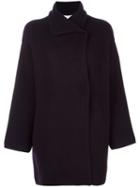 Diane Von Furstenberg Dislocated Fastening Boxy Coat, Women's, Size: Small, Blue, Wool/cashmere/angora/nylon
