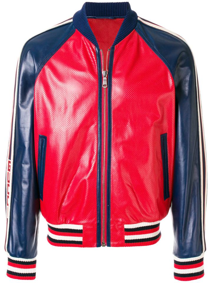 Gucci Gucci Logo Bomber Jacket - Red