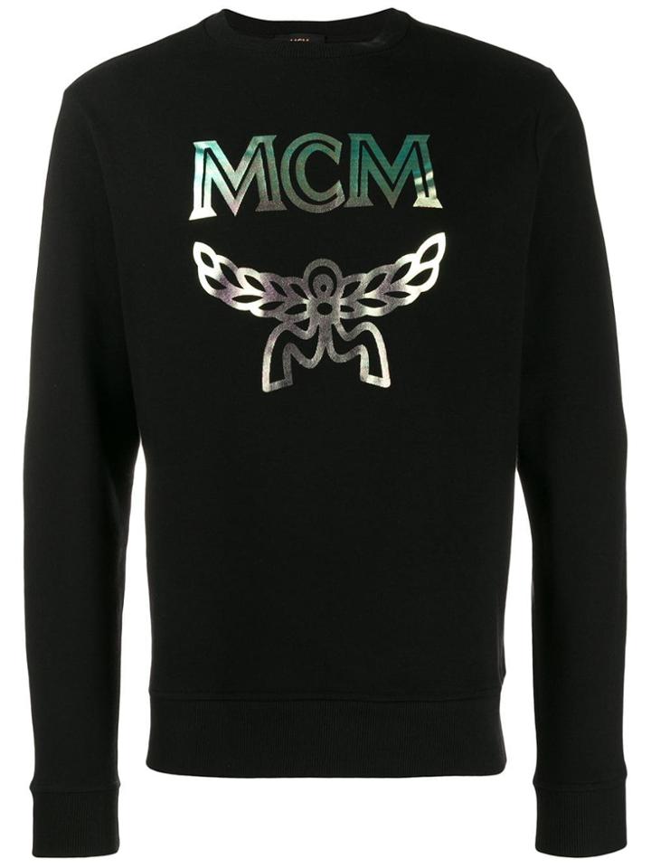Mcm Logo Print Sweatshirt - Black