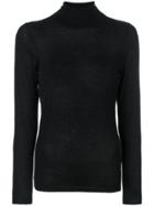 Le Tricot Perugia Roll Neck Sweater - Black